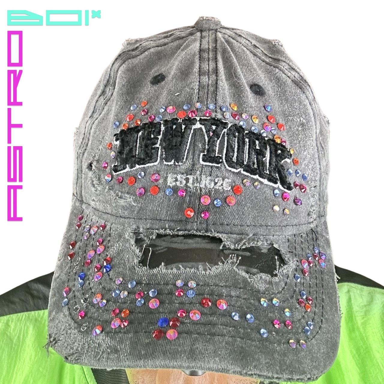 ASTROBOI* NEW YORK BLACK 'NEBULOUS' RHINESTONED HAT