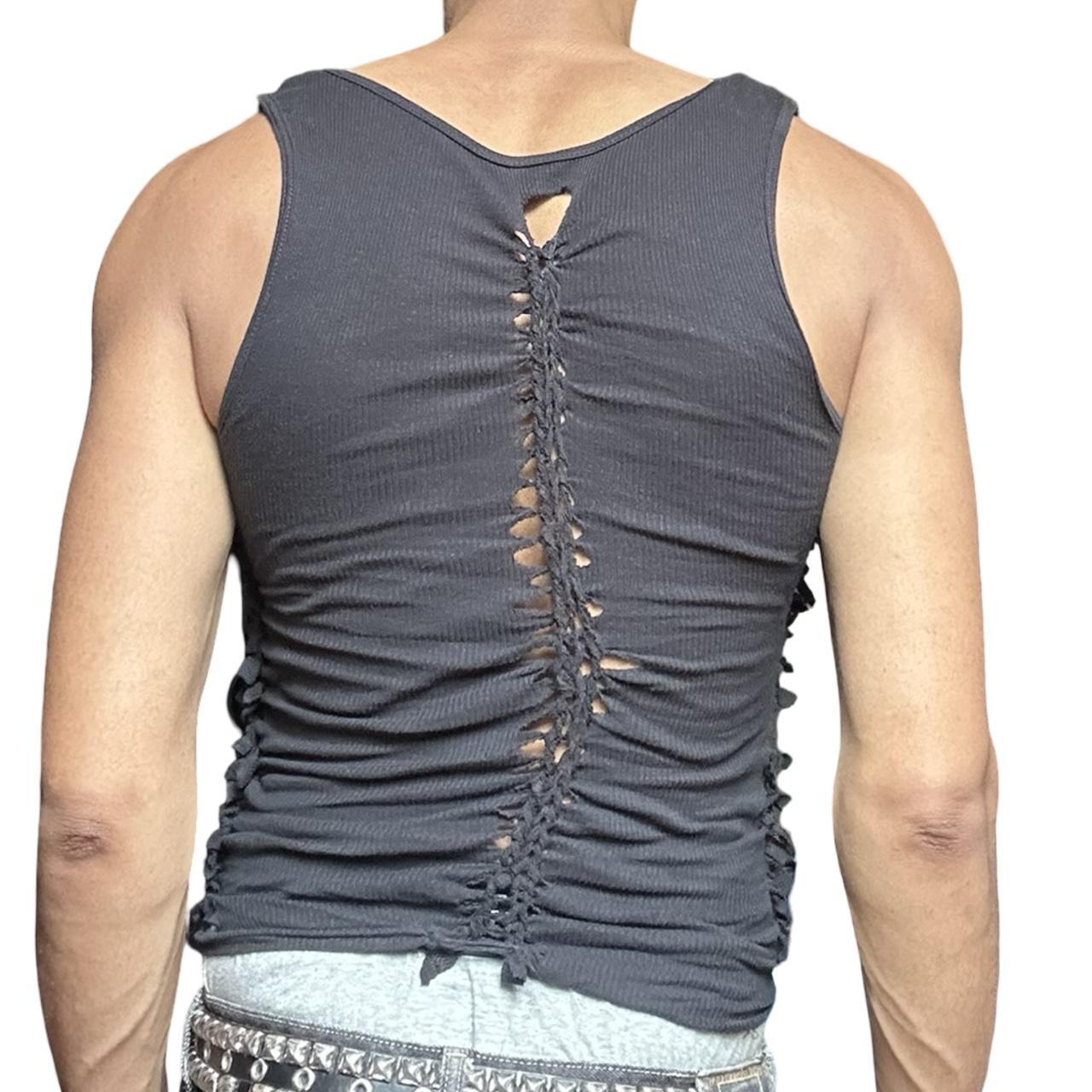 ASTROBOI* 'Lust' Black Braided Twist Tank Top – back 