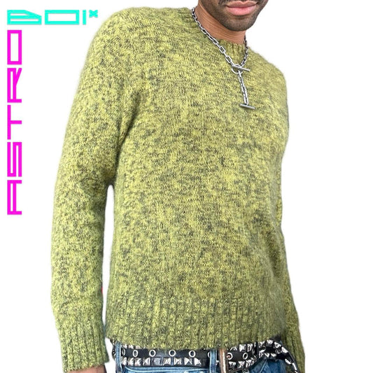 Men's Space-Dyed Mohair-Blend Sweater