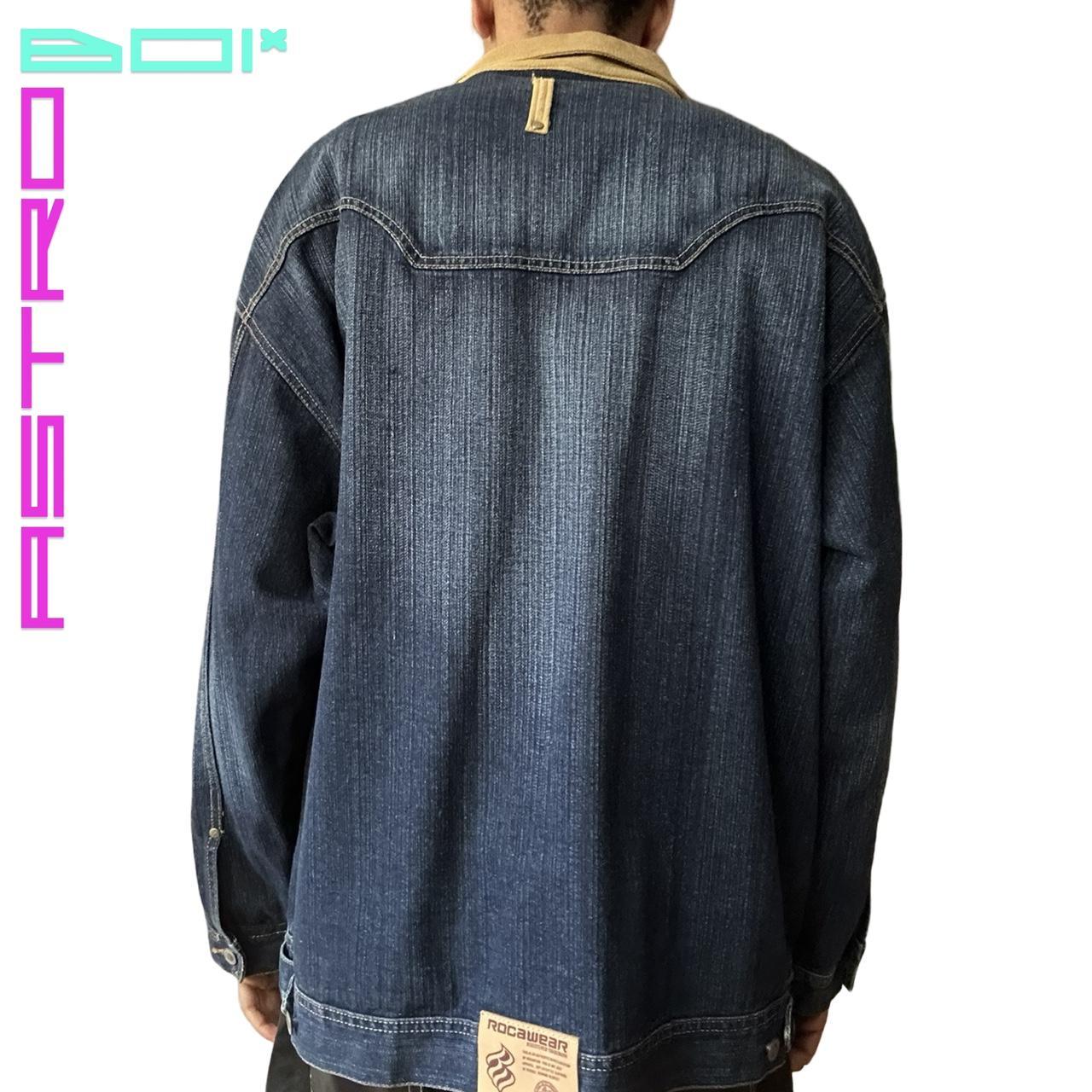 VINTAGE PHAT FARM BLUE OVERSIZED DENIM JACKET_ XXL