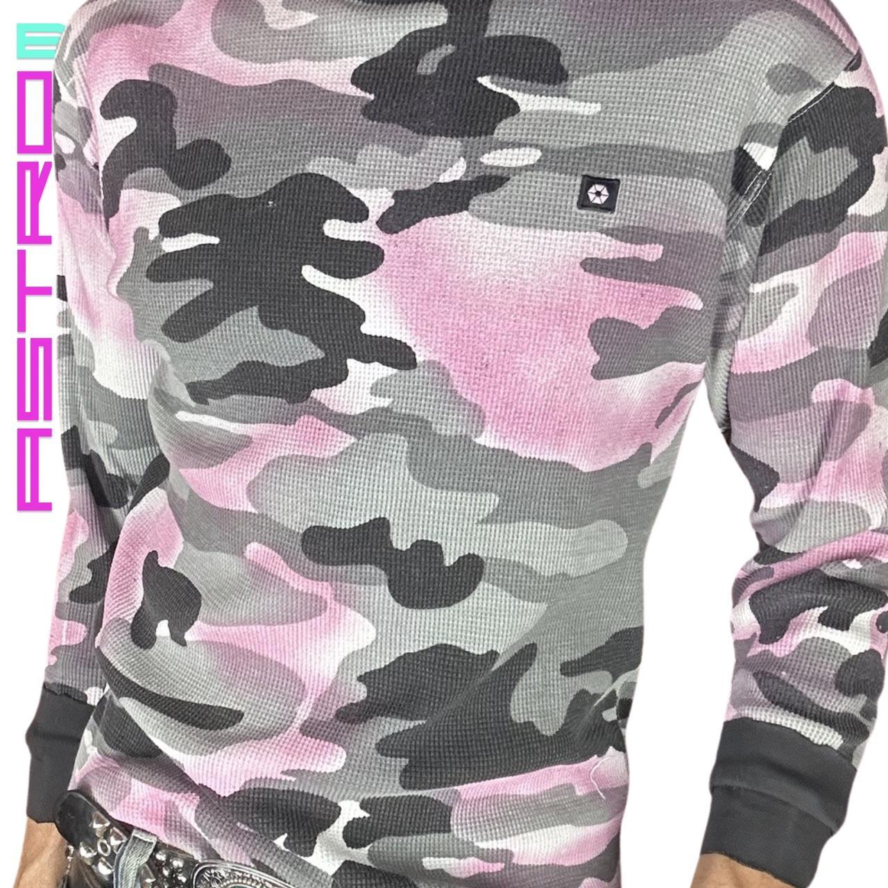 ASTROBOI* SOUTH POLE PINK CAMOUFLAGE WAFFLE T-SHIRT _ MEDIUM