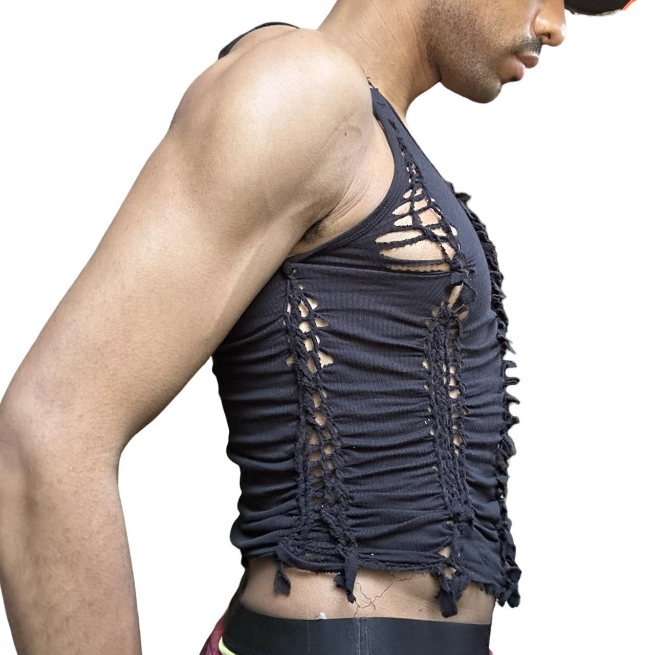 ASTROBOI* 'Morningstar' Black Twist Braided Tank Top – right 