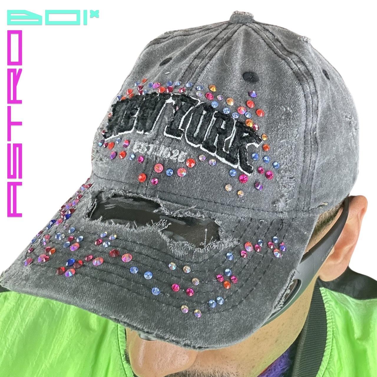 ASTROBOI* NEW YORK BLACK 'NEBULOUS' RHINESTONED HAT