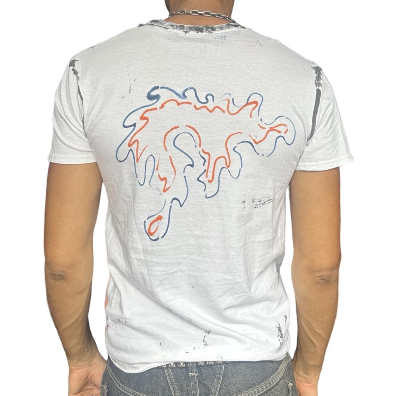 ASTROBOI* 'Pangea' White Painted Graphic T-shirt - back 