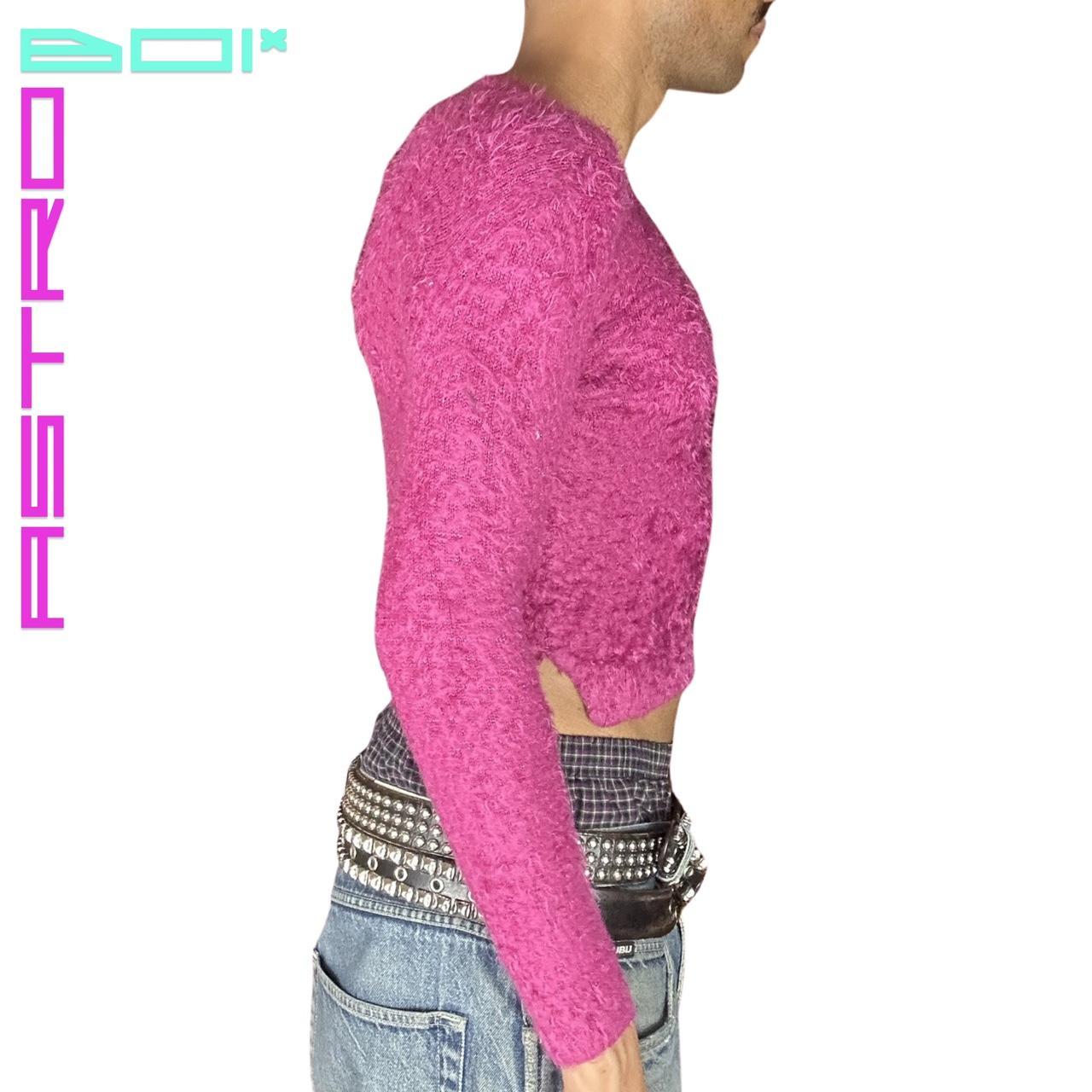 FUZZY MAGENTA LUREX SWEATER