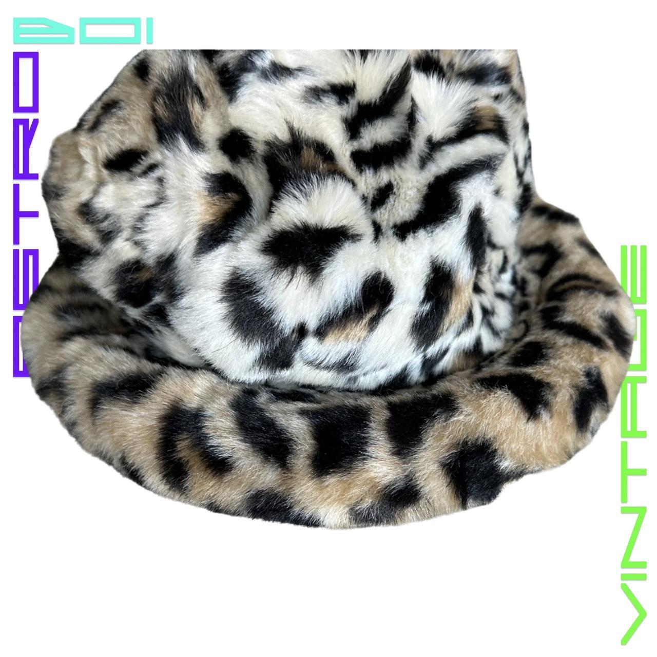 FAUX CHEETAH FUR WINTER HAT