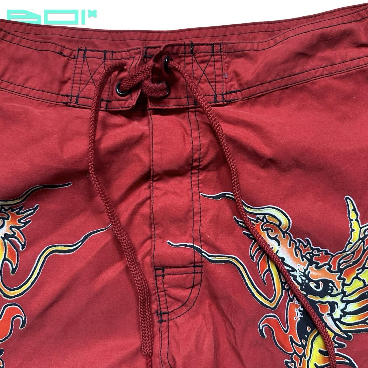 Vintage Phys.sci Orange Dragon Swim Shorts - 30"