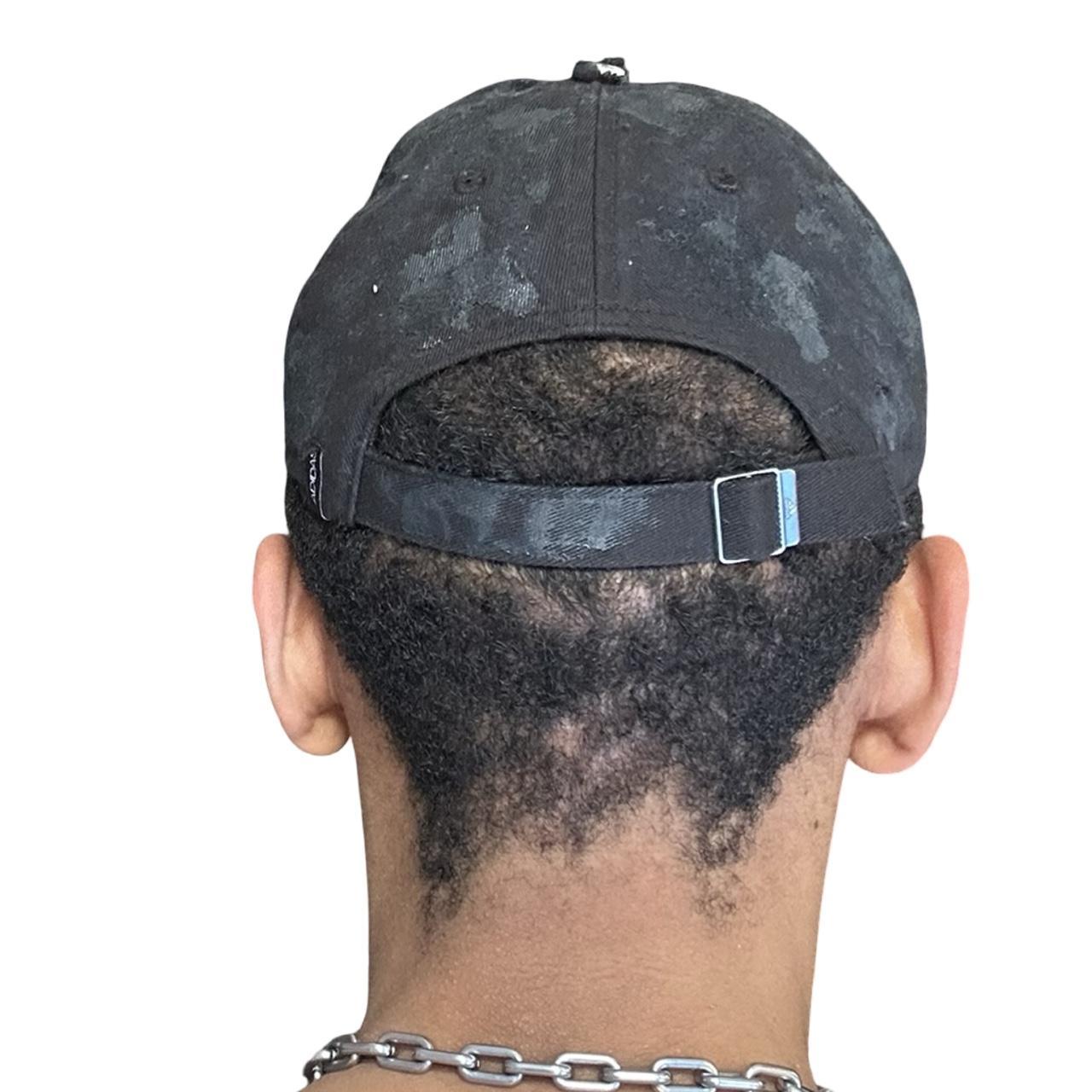 ASTROBOI* x Adidas 'Kink' Black Distressed Pierced Hat - back 