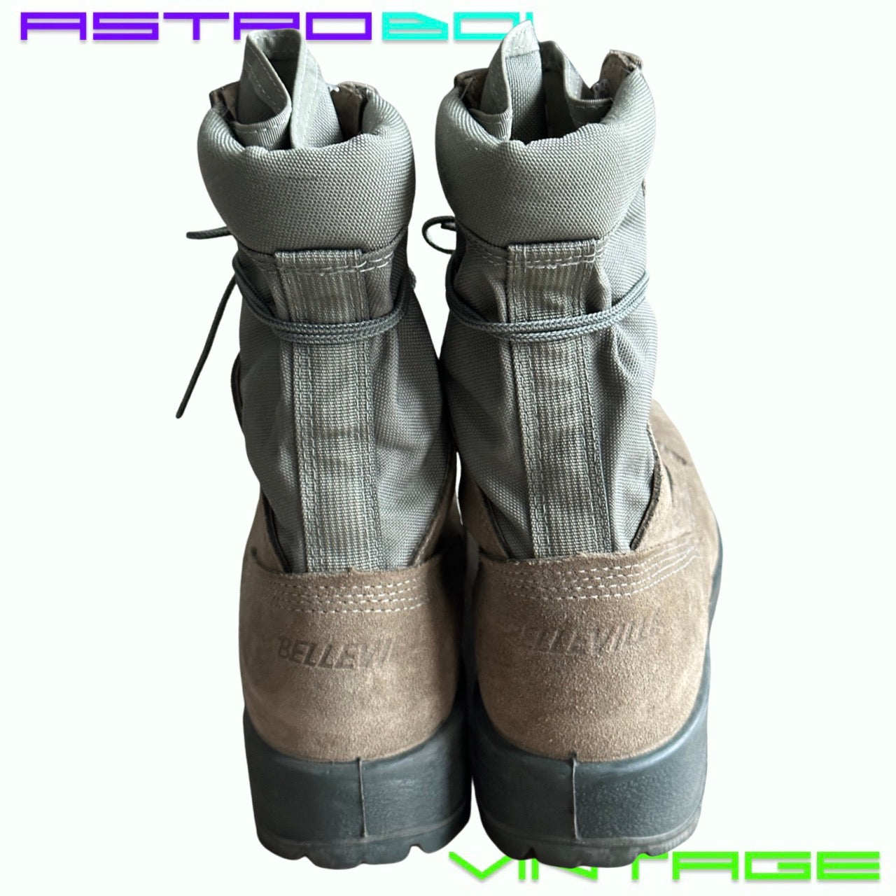 BELLEVILLE KHAKI SUEDED COMBAT BOOTS_9R