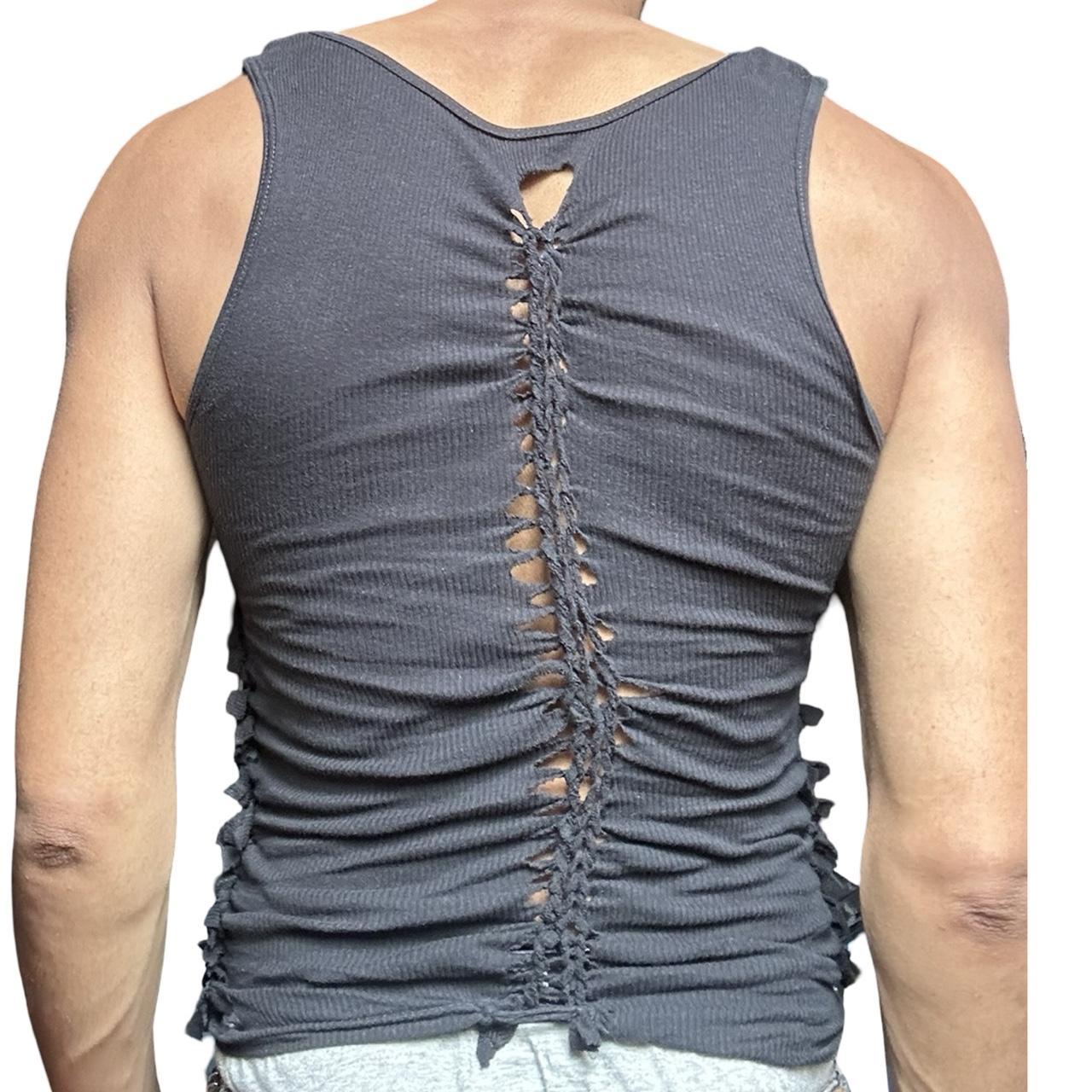 ASTROBOI* 'Lust' Black Braided Twist Tank Top – back 2
