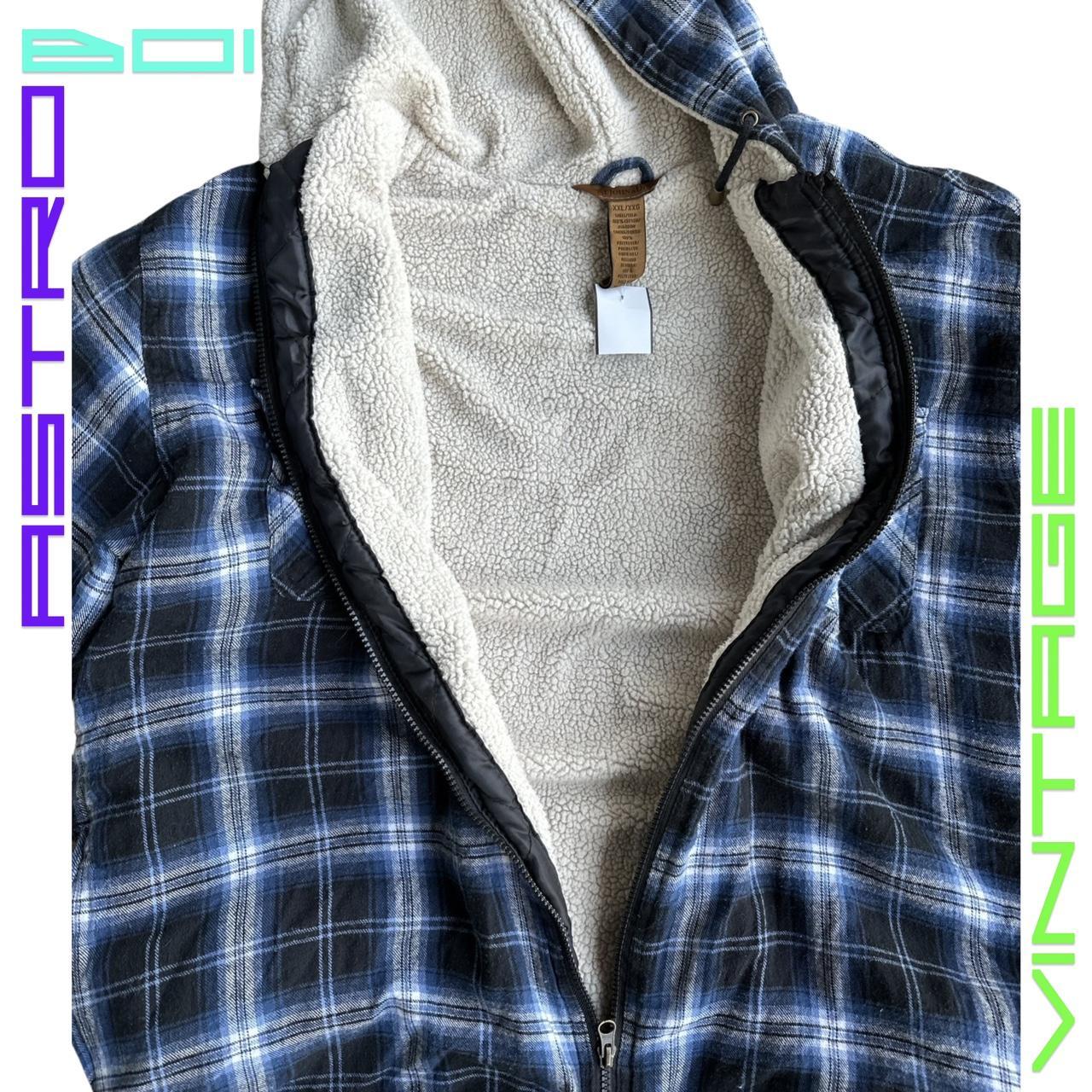 SAINT JOHNS BAY PLAID FLANNEL SHERPA JACKET _ XXL