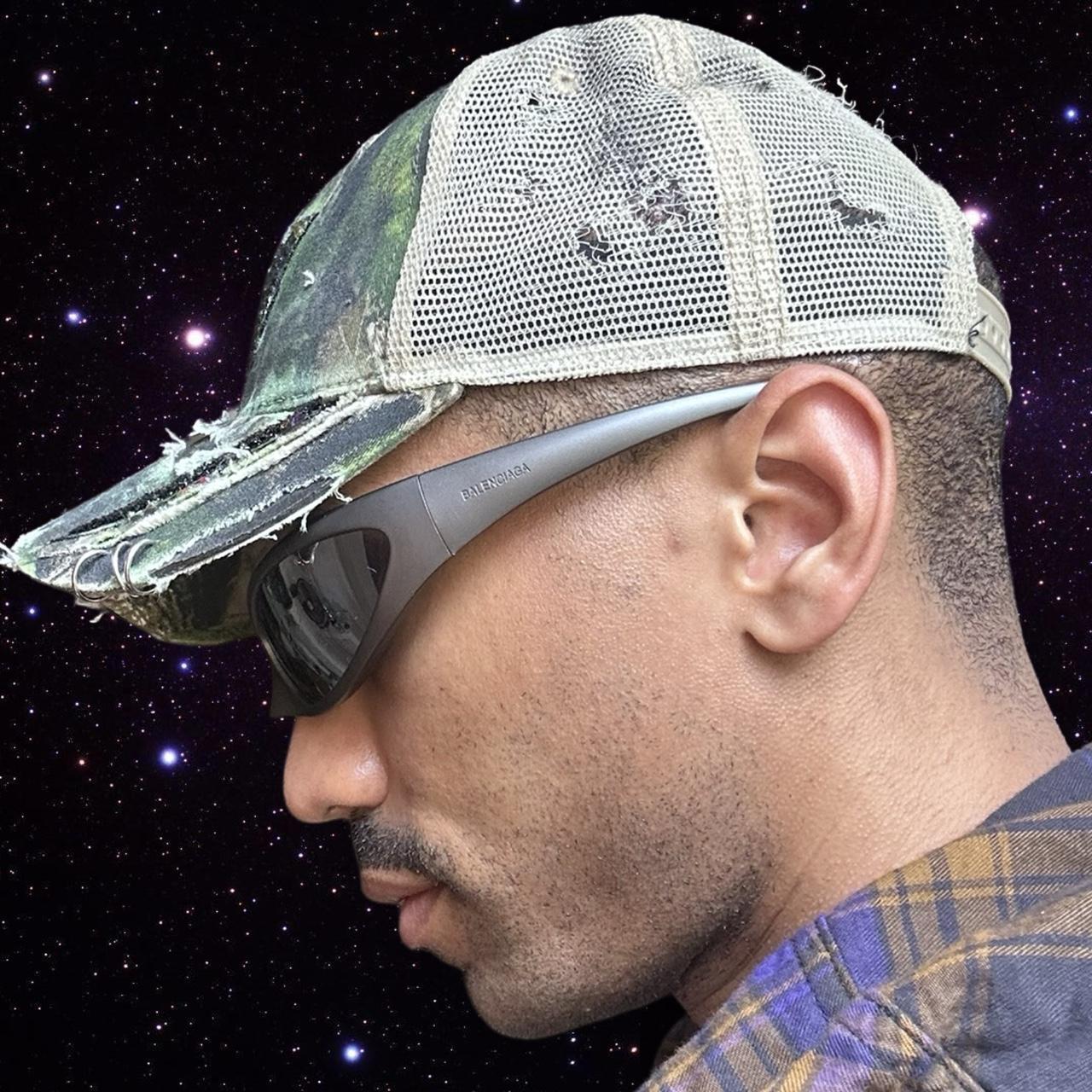 ASTROBOI* '24' Brown/Green Camouflage Racing Cap  - left 2