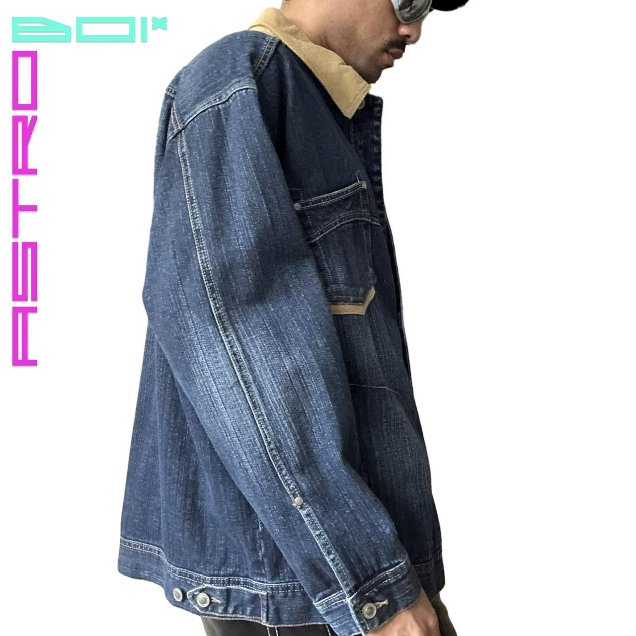 VINTAGE PHAT FARM BLUE OVERSIZED DENIM JACKET_ XXL