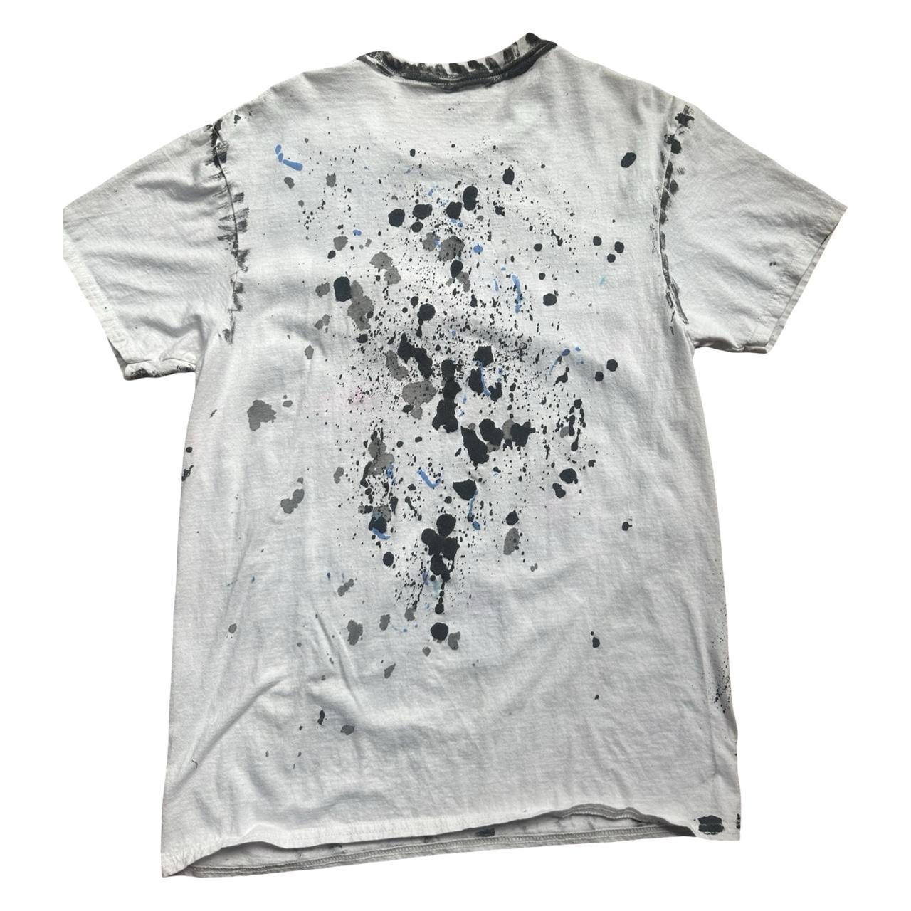 ASTROBOI* x Gildan 'Hidden Messages' White Painted Graphic T-shirt -  back 