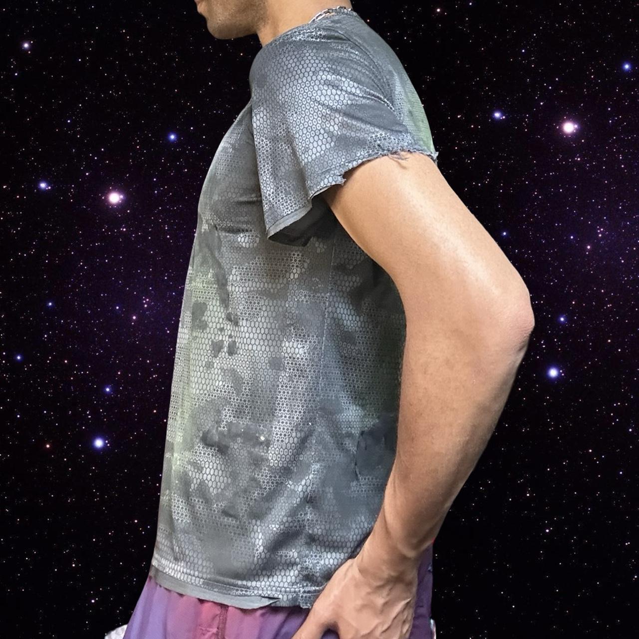 ASTROBOI* Nike Dri-FIT Gray Camo Ripped T-shirt – left