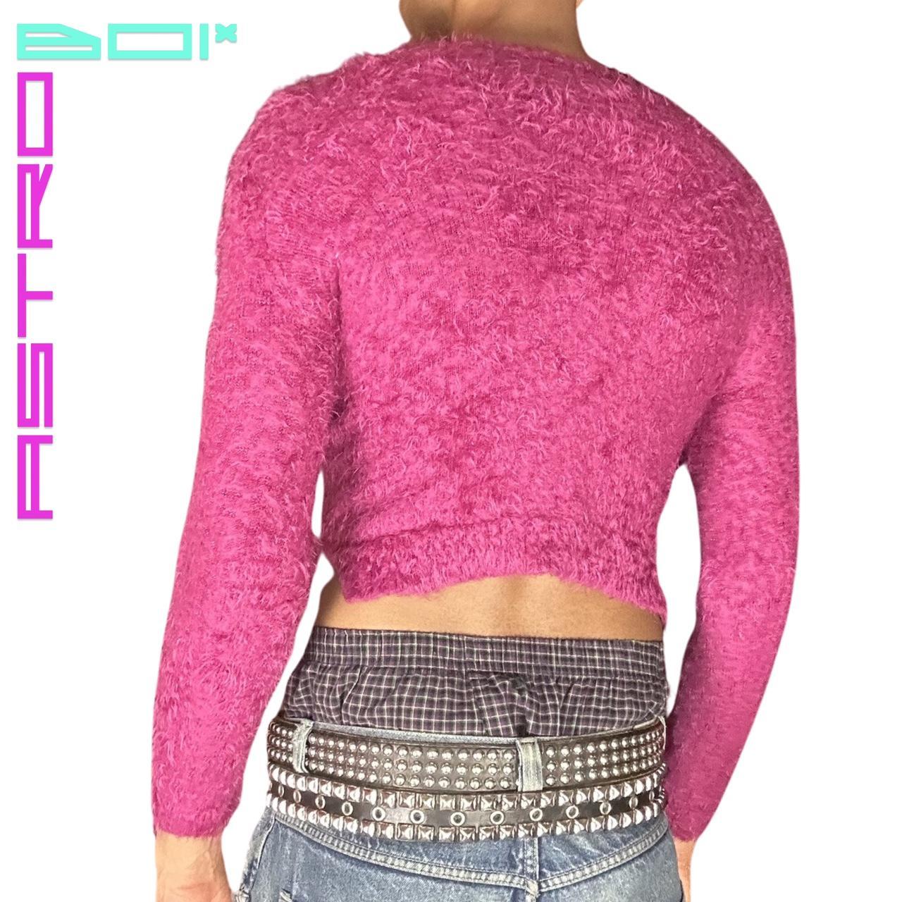 FUZZY MAGENTA LUREX SWEATER