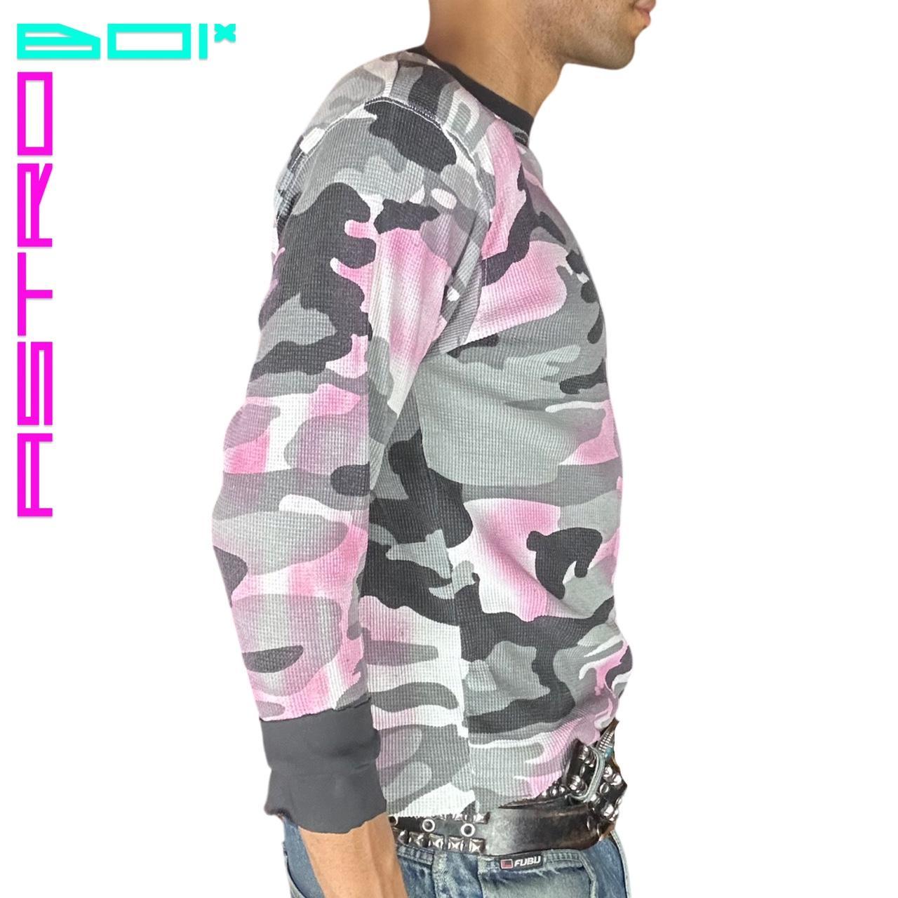 ASTROBOI* SOUTH POLE PINK CAMOUFLAGE WAFFLE T-SHIRT _ MEDIUM