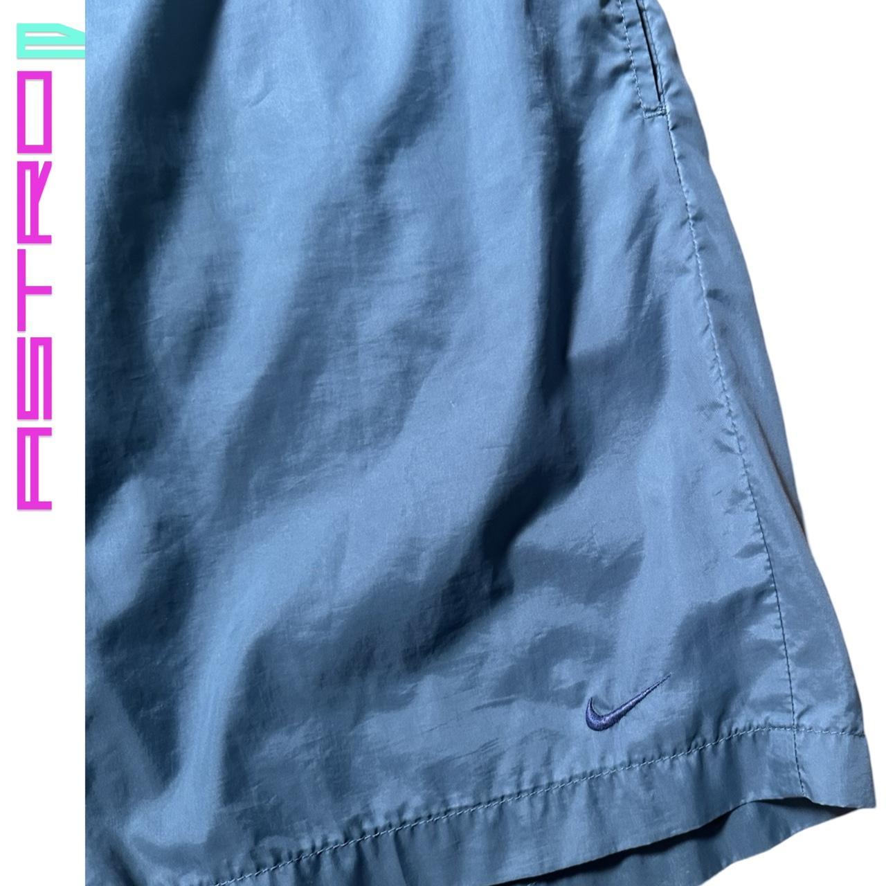 VINTAGE NIKE GRAY NYLON SWIM SHORTS _ LARGE