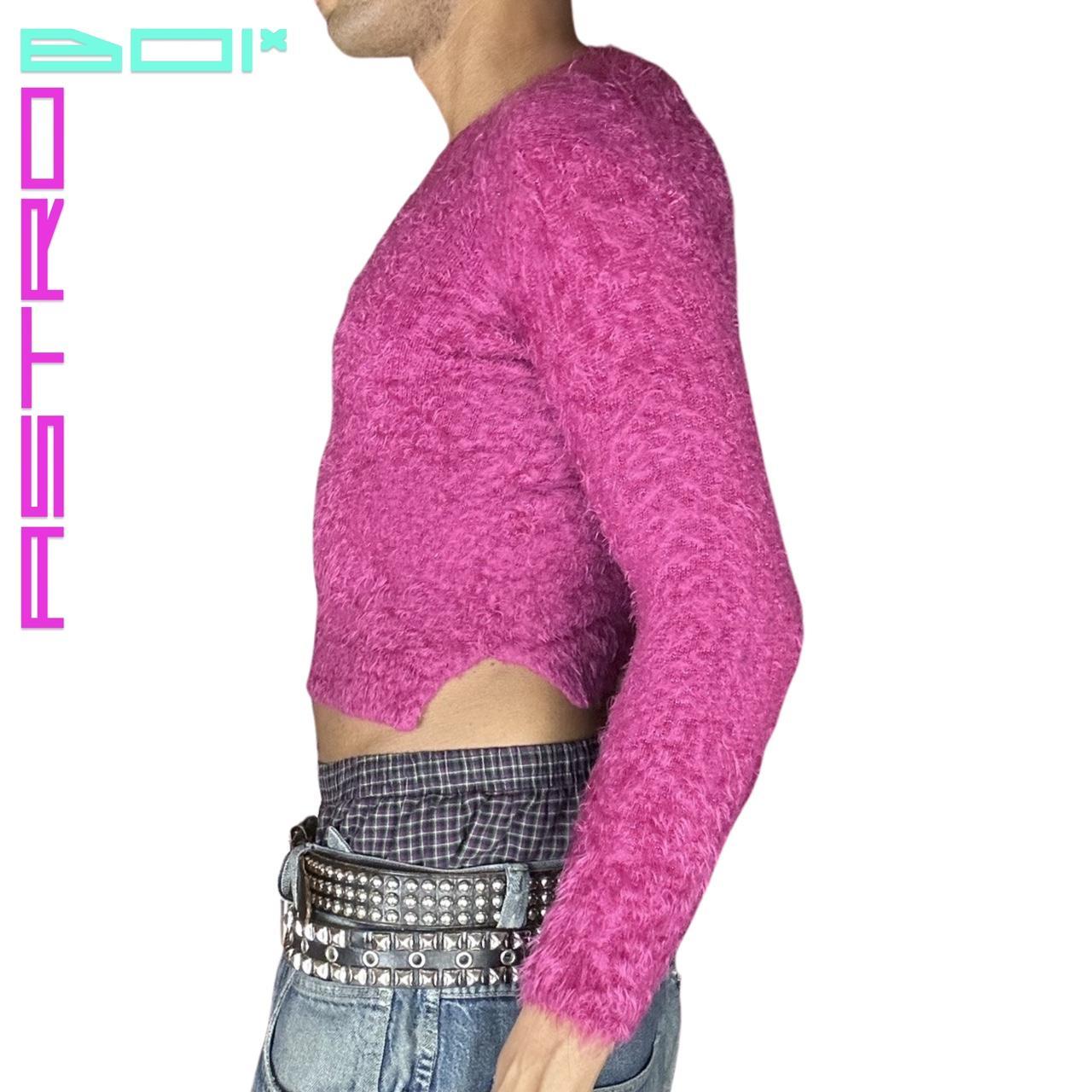 FUZZY MAGENTA LUREX SWEATER