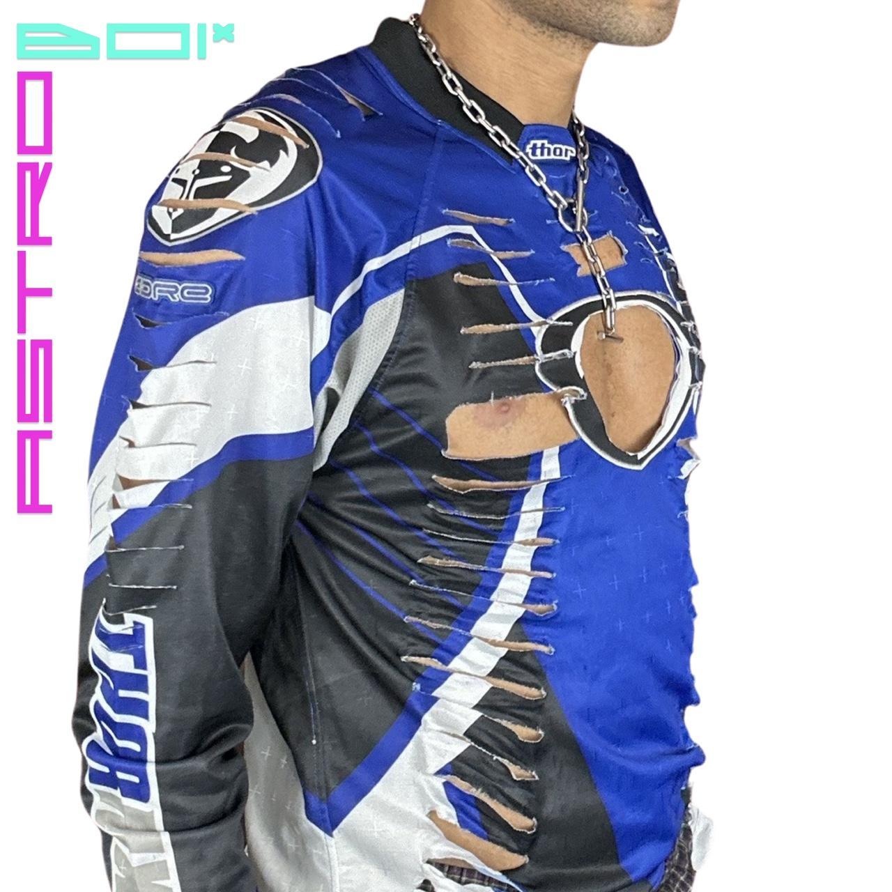 ASTROBOI* THOR SHREDDED BLUE MOTOCROSS JERSEY