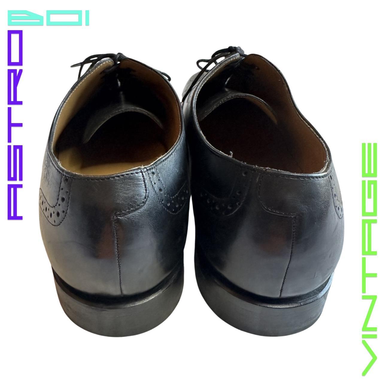 VINTAGE FLORSHEIM LEATHER WING TIPS_ BLACK_ SIZE 12