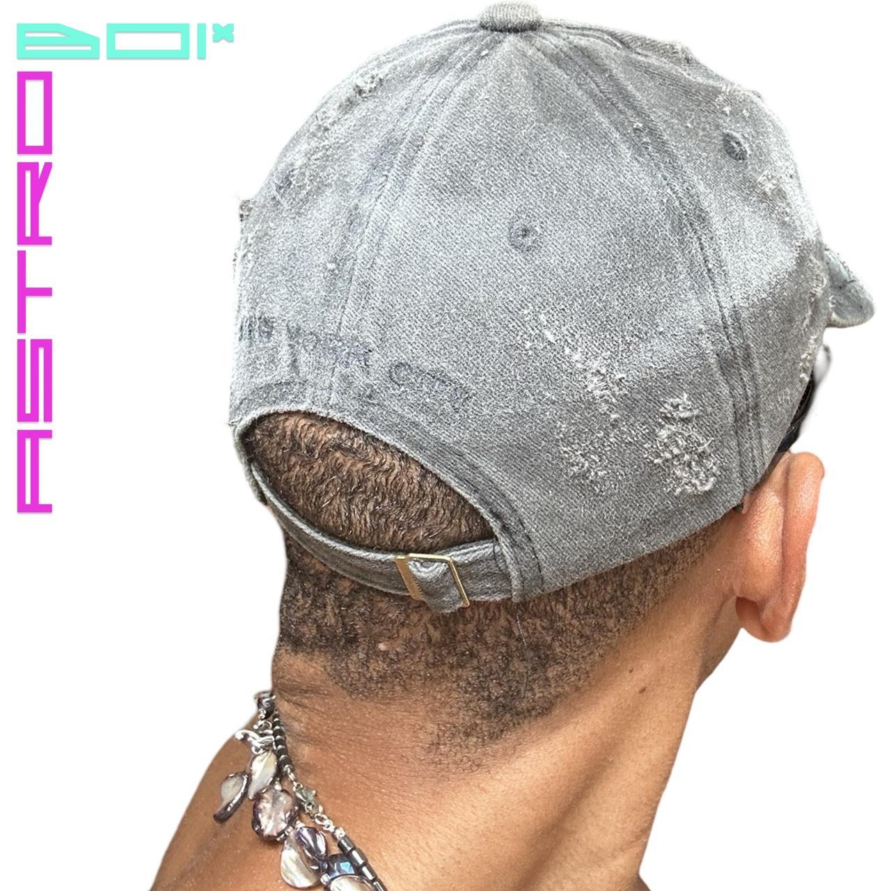 ASTROBOI* NEW YORK BLACK DISTRESSED CHALK AIRBRUSHED HAT