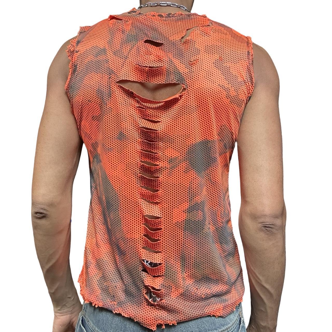 ASTROBOI* Home Depot Blaze Orange Grunge Camo Tank Top - back 