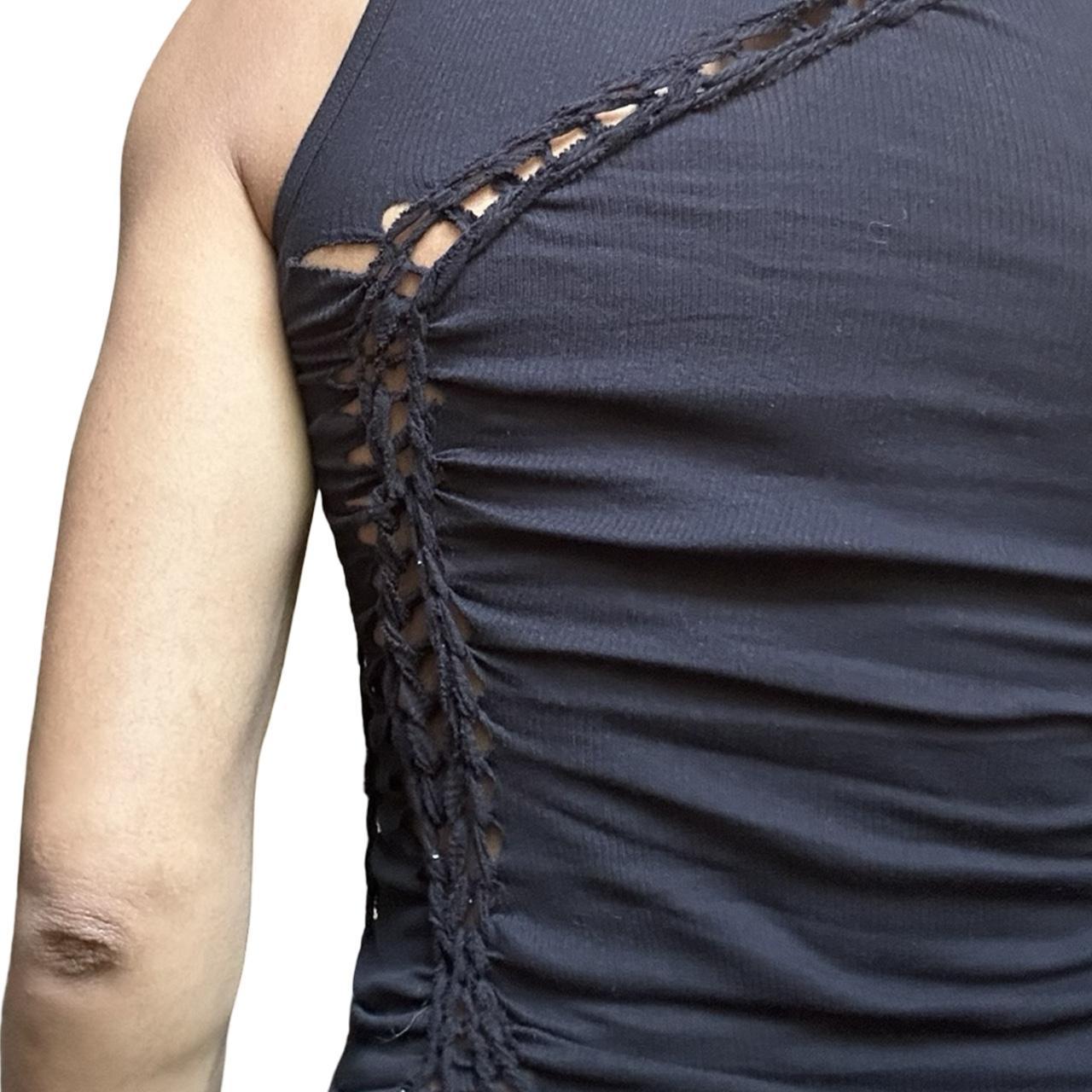ASTROBOI* 'Morningstar' Black Twist Braided Tank Top – back 2