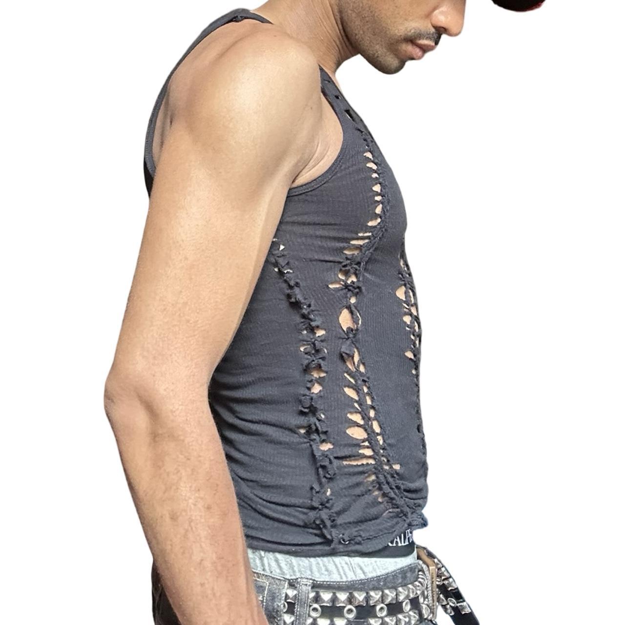 ASTROBOI* 'Lust' Black Braided Twist Tank Top – right 