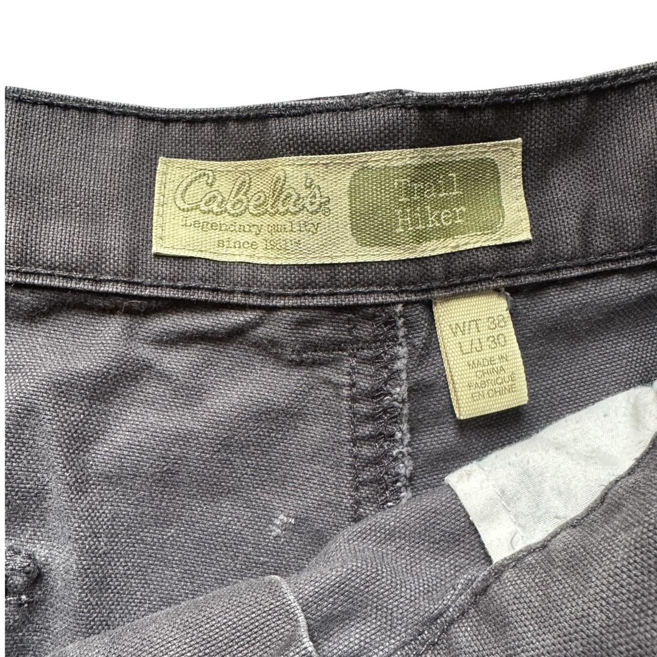 Cabelas Pained Faded Black Cargo Shorts - - label 
