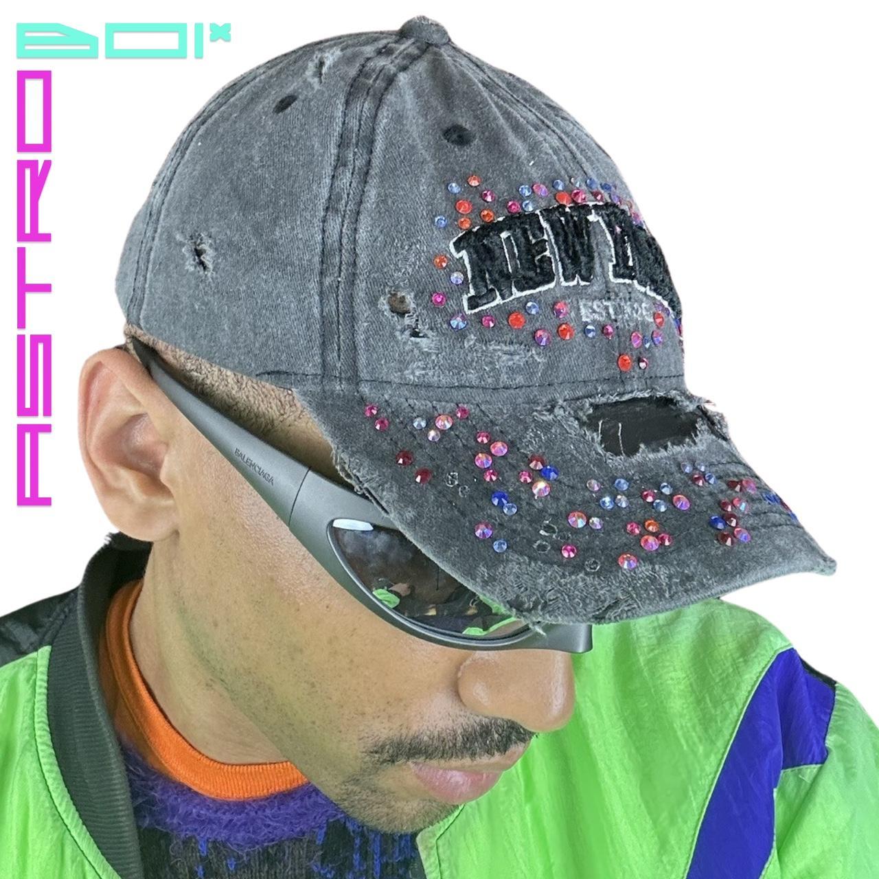 ASTROBOI* NEW YORK BLACK 'NEBULOUS' RHINESTONED HAT