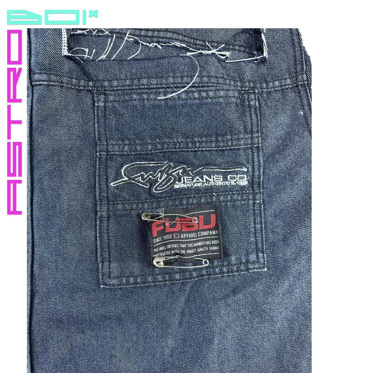 ASTROBOI* CUSTOMIZED FUBU DECONSTRUCTED DENIM VEST_ XL