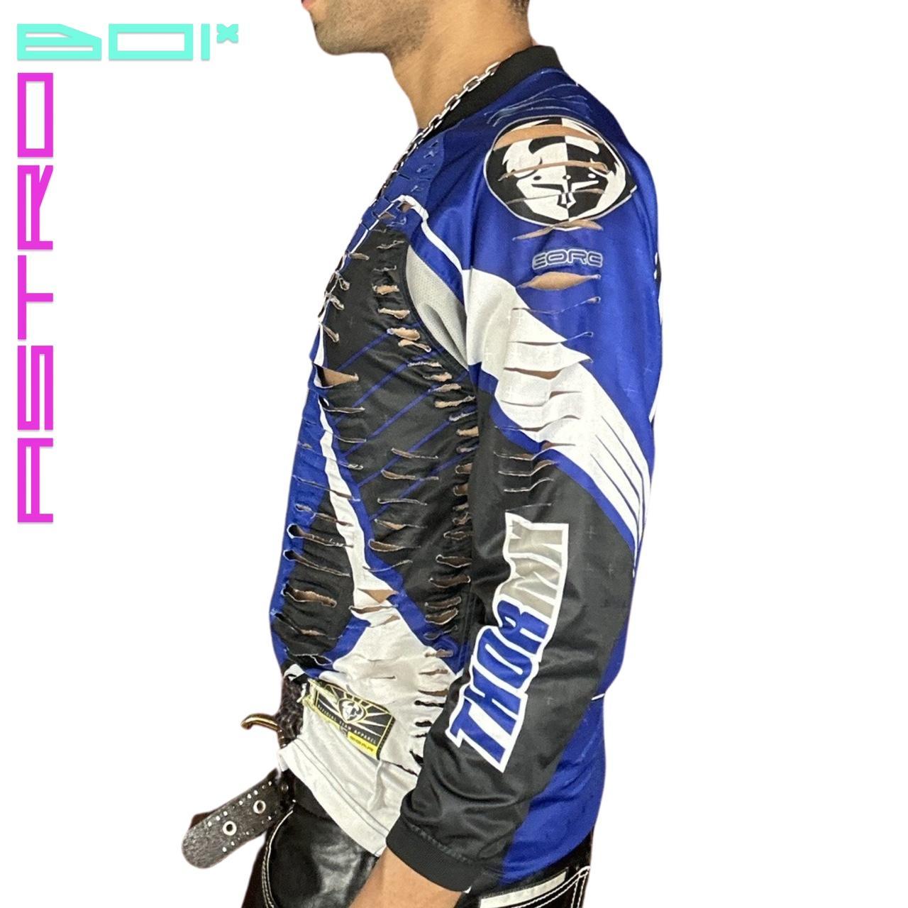 ASTROBOI* THOR SHREDDED BLUE MOTOCROSS JERSEY