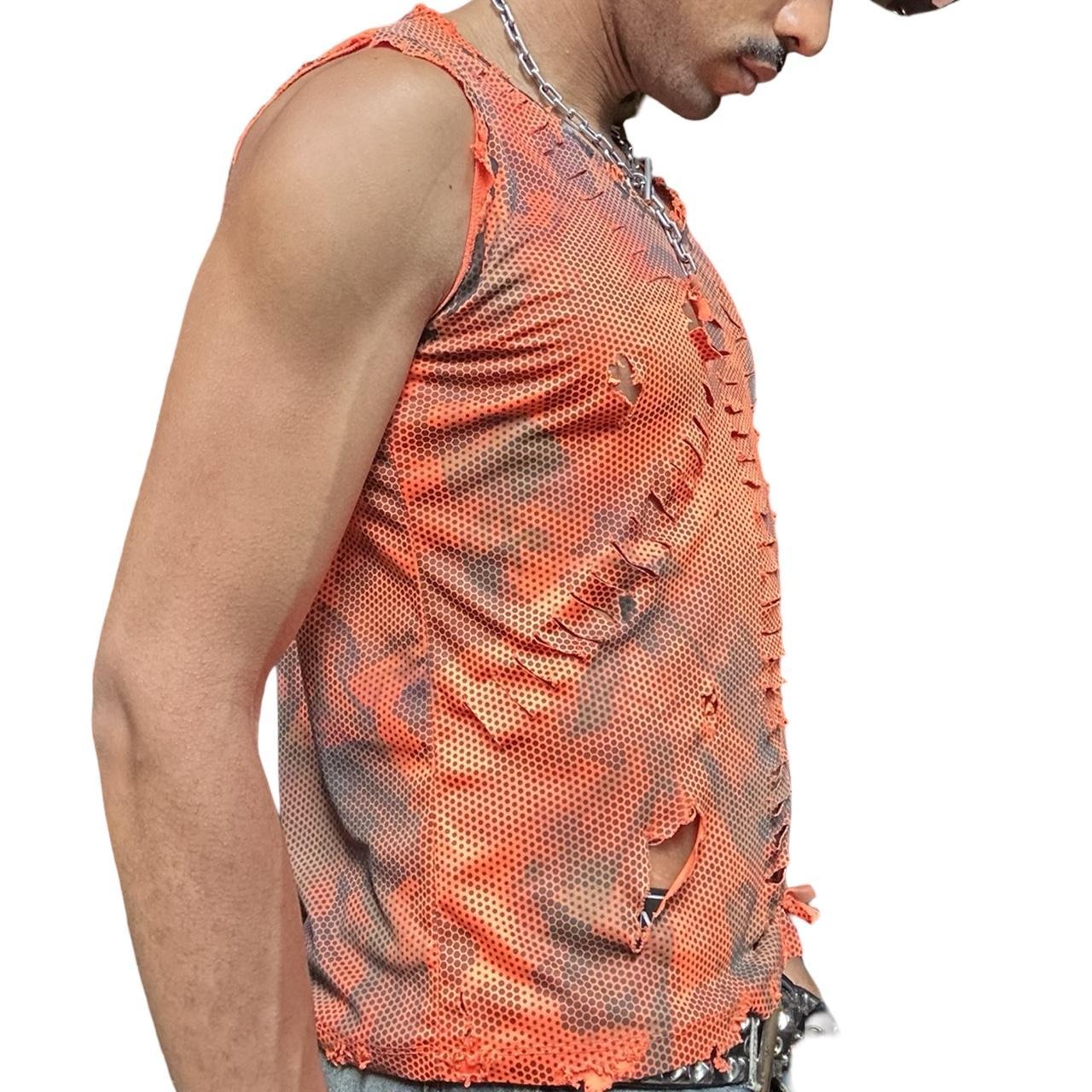 ASTROBOI* Home Depot Blaze Orange Grunge Camo Tank Top - right 