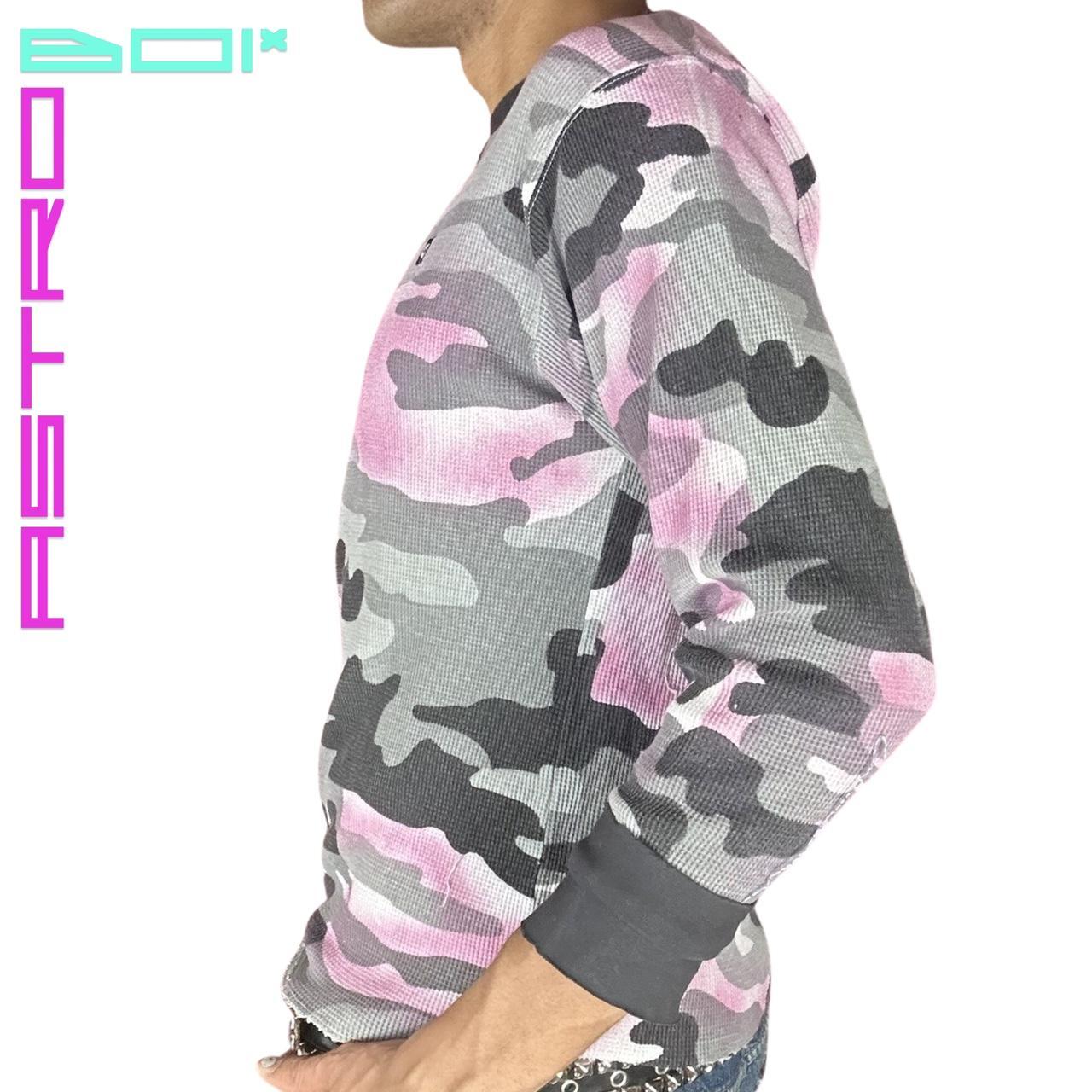 ASTROBOI* SOUTH POLE PINK CAMOUFLAGE WAFFLE T-SHIRT _ MEDIUM