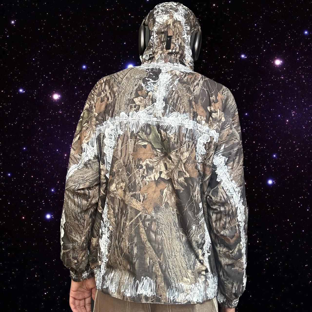 ASTROBOI* Brown Real Tree Camo Painted Windbreaker  - back 
