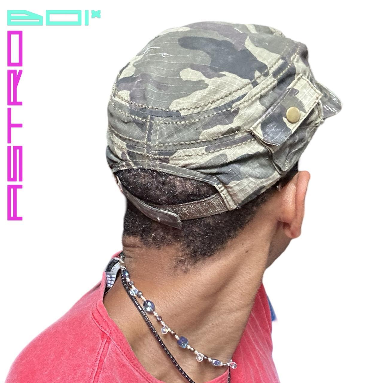 ASTROBOI* Y2K DISTRESSED GREEN CAMOUFLAGE HAT