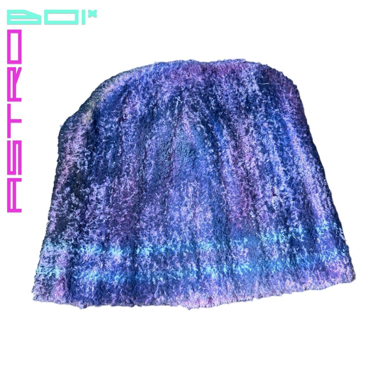 ASTROBOI* 'PIXIE WASTELAND' PINK CHENILLE RIBBED RHINESTONE BEANIE