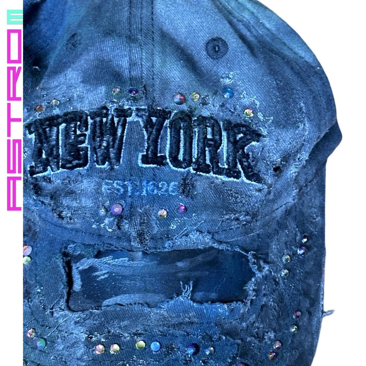 ASTROBOI* 'COSMOS' NEW YORK DISTRESSED BLACK RHINESTONE HAT