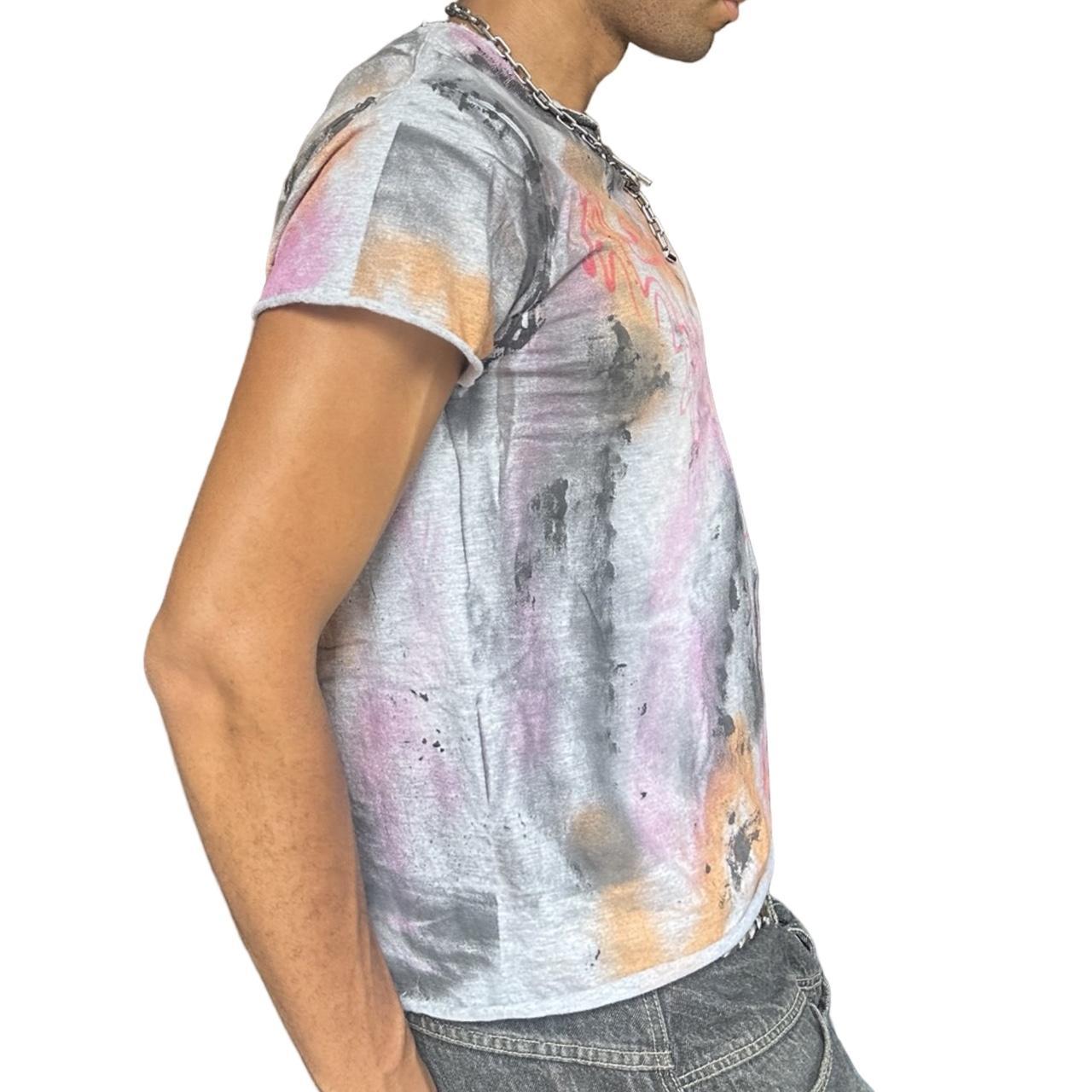 ASTROBOI* x Gildan 'Graffiti' Gray Painted Graphic T-shirt -  right