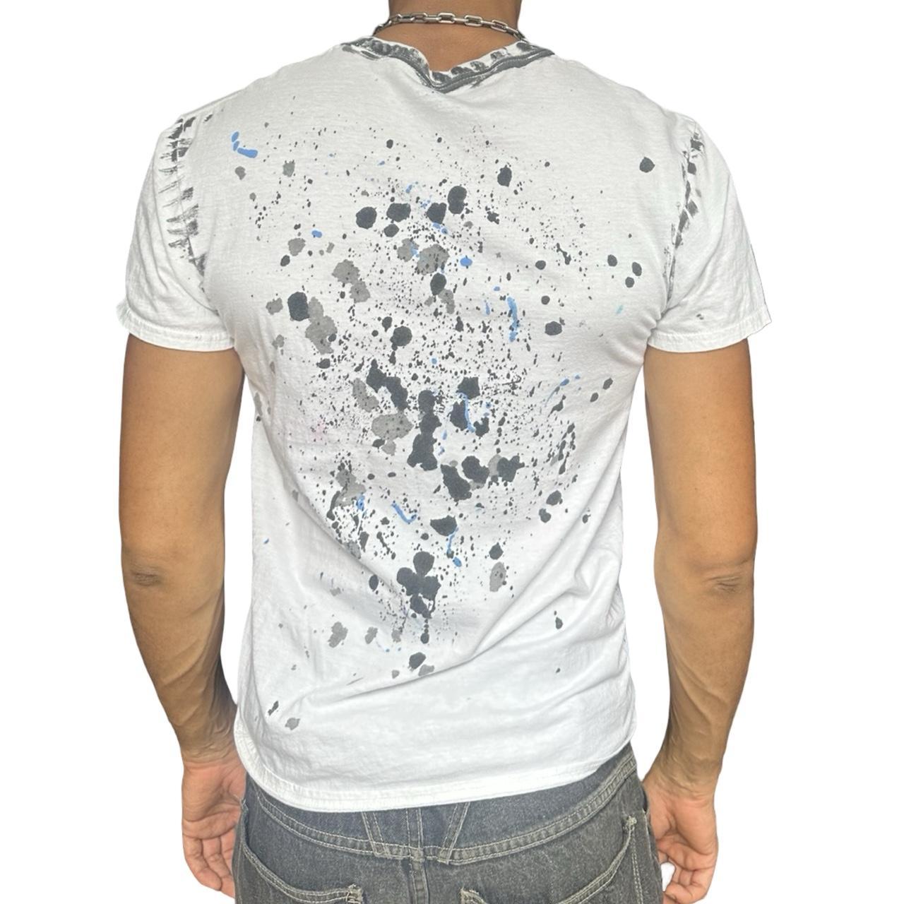 ASTROBOI* x Gildan 'Hidden Messages' White Painted Graphic T-shirt -  back 