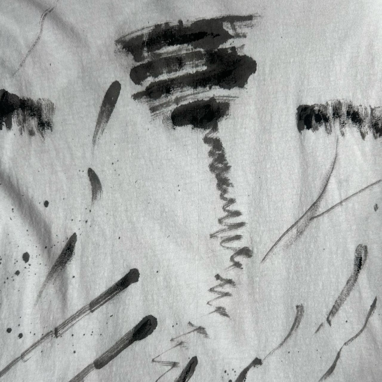 ASTROBOI* x Hanes White & Black Painted Muscle Shirt - details 