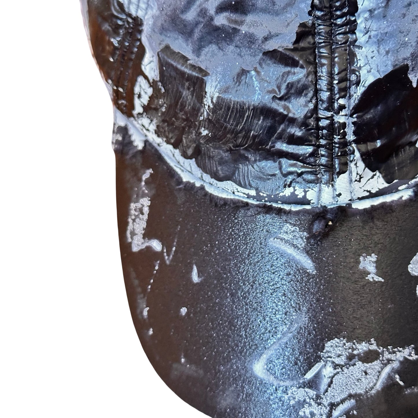 Black Nylon Painted Hat