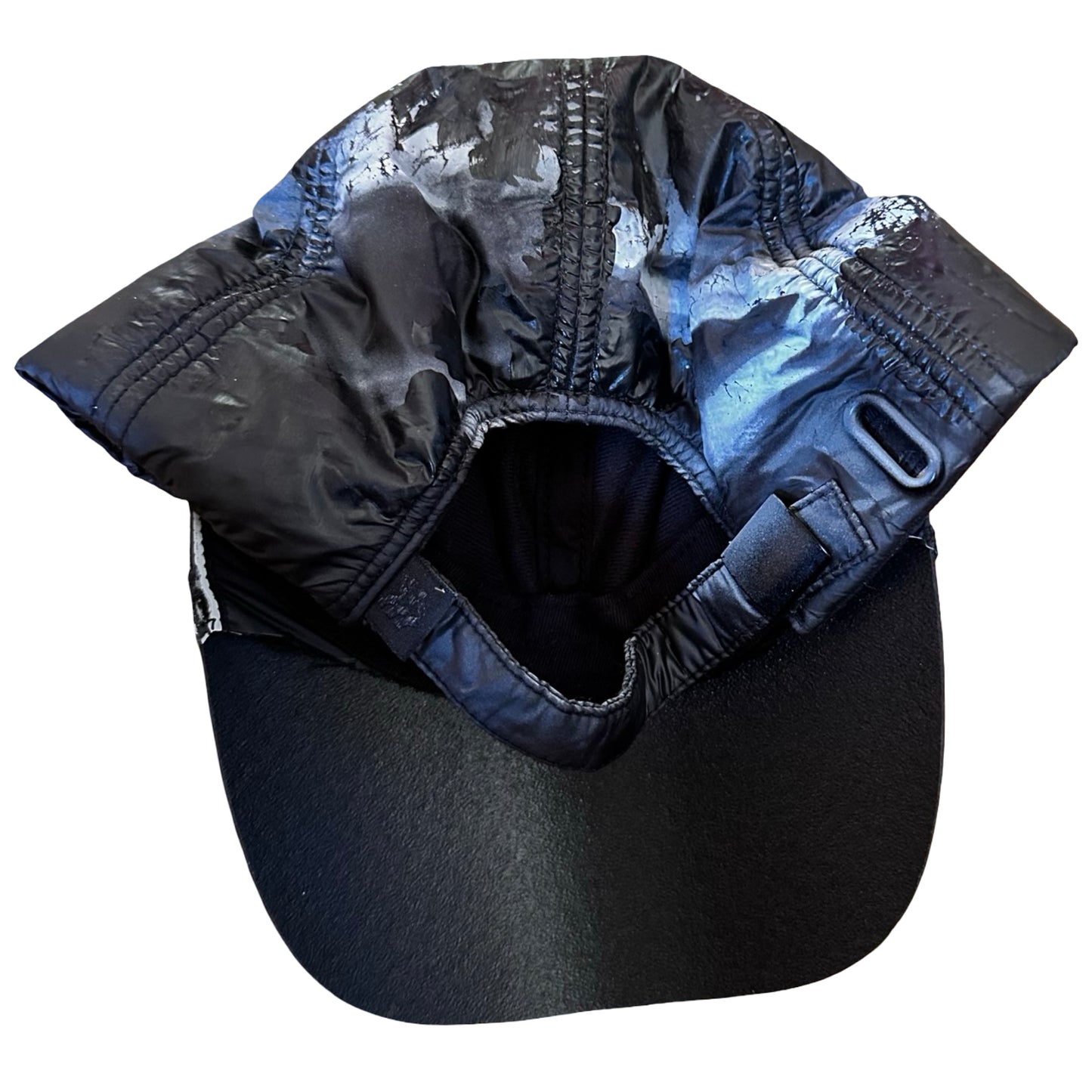 Black Nylon Painted Hat