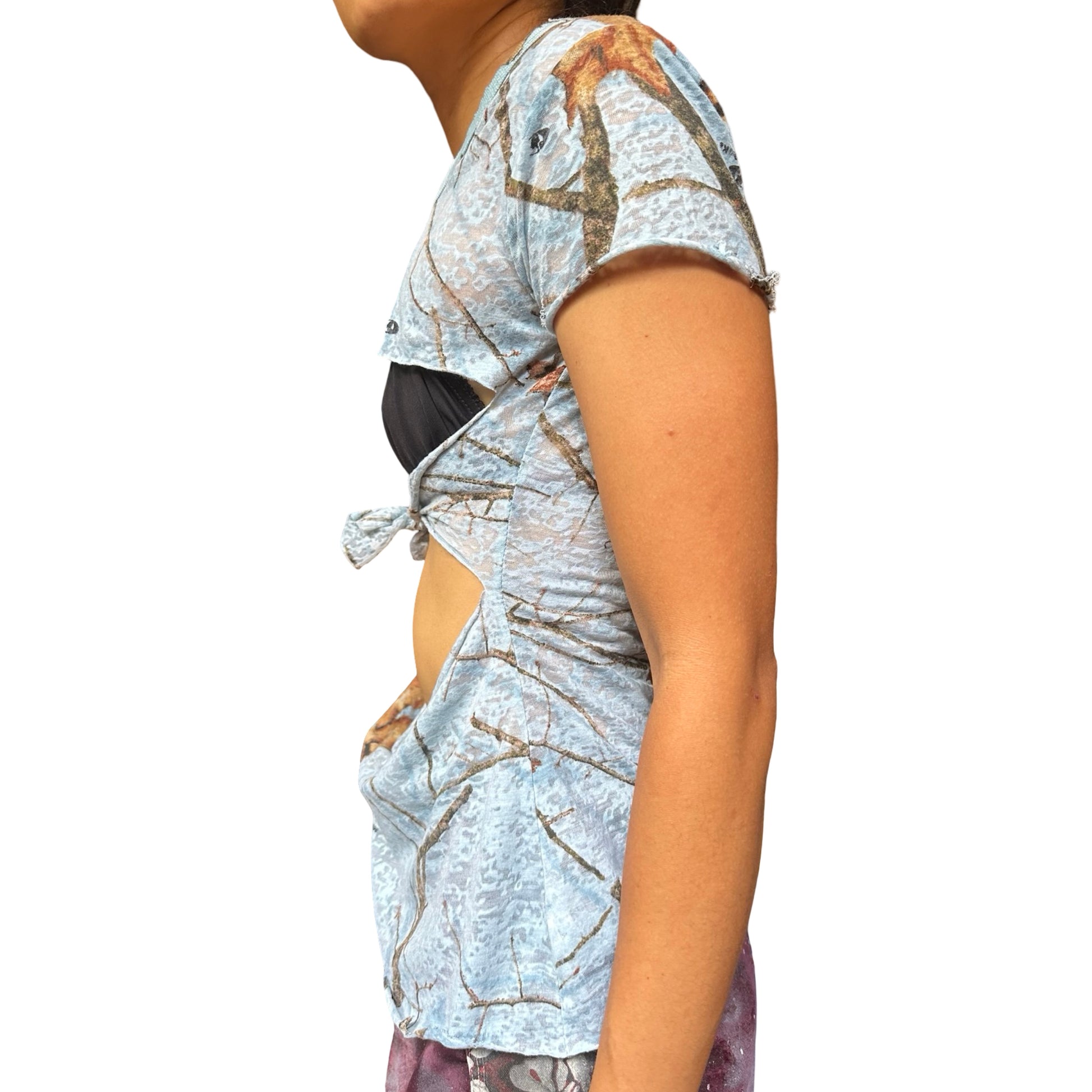 ASTROBOI* Powder Blue RealTree Camo Tie T-Shirt – left 