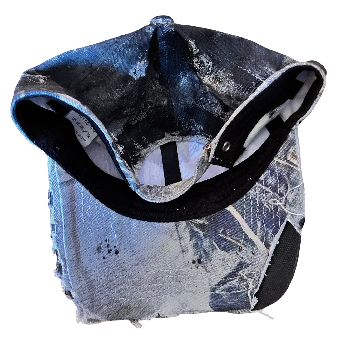 ASTROBOI* 'Y's' Trompe L'oeil Denim Print Resin Hat