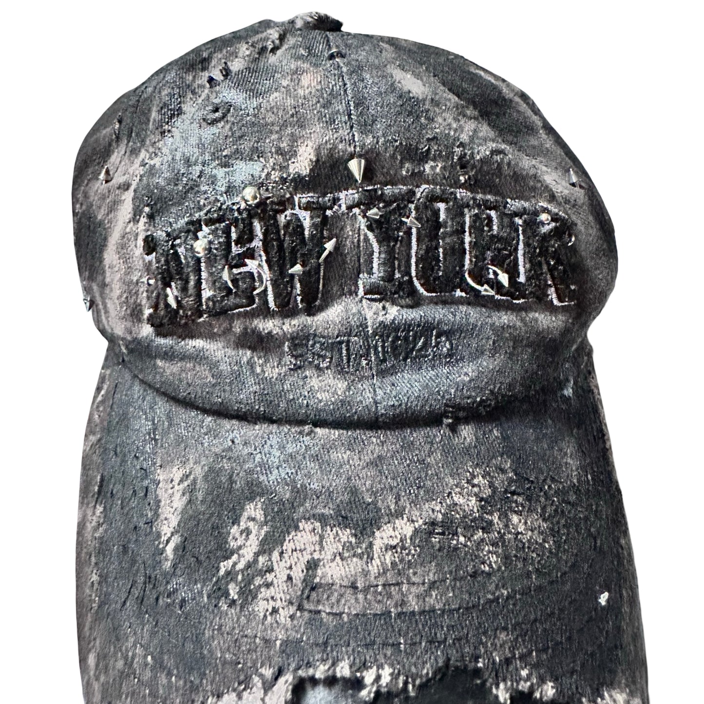 ASTROBOI* NEW YORK 'Soil' Brown & Black Distressed Pierced Hat