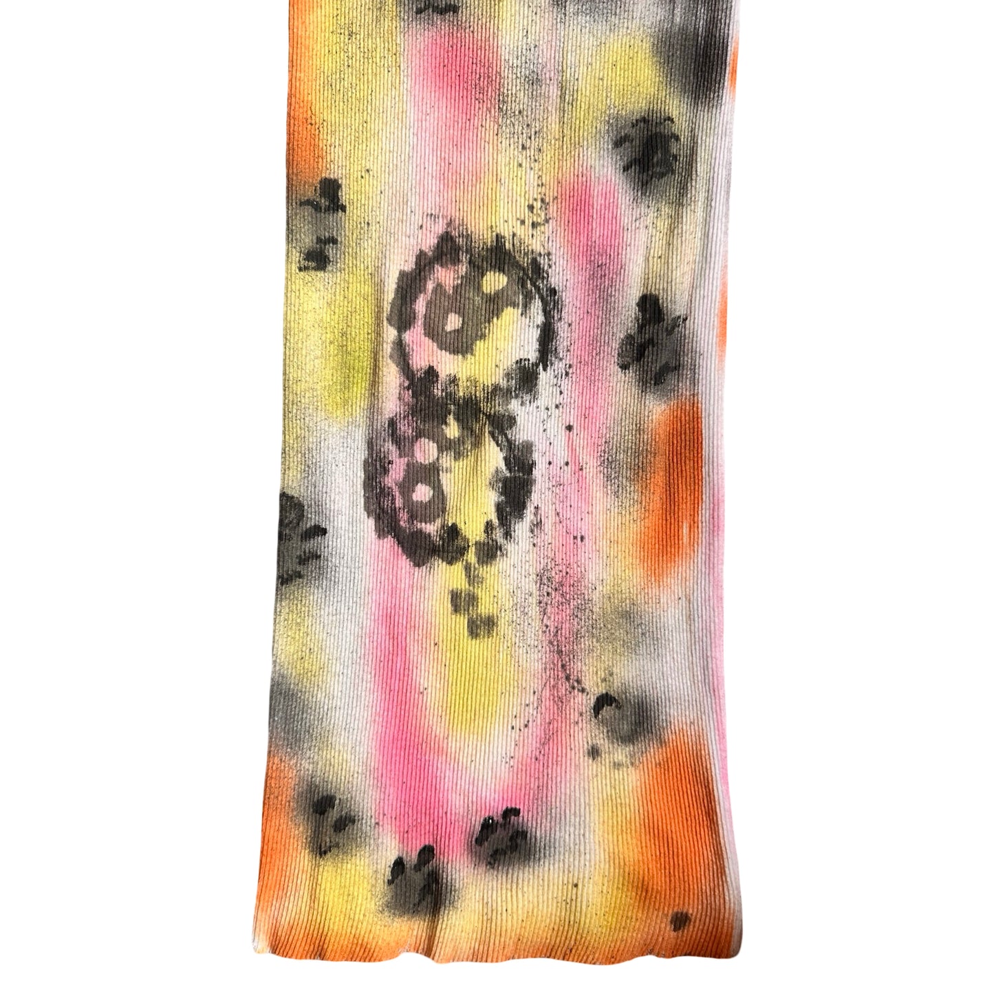 ASTROBOI x Hanes 'Flowers' White Ribbed Graphic Tank Top – front bottom 