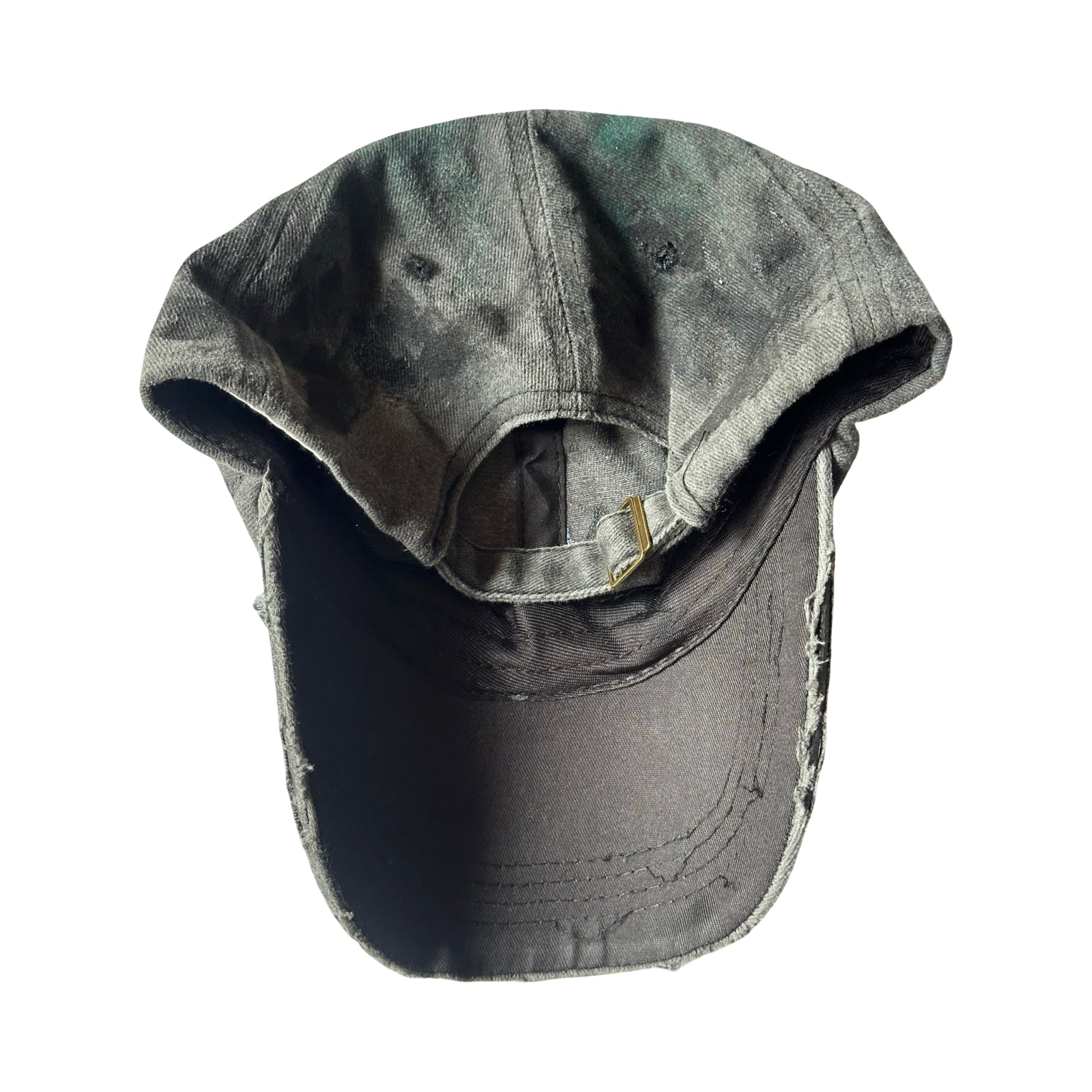 ASTROBOI* 'Enchanted' Black Distressed Rhinestone Resin Hat - back 
