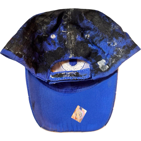 Air Force Blue & Black Distressed Rhinestone Hat